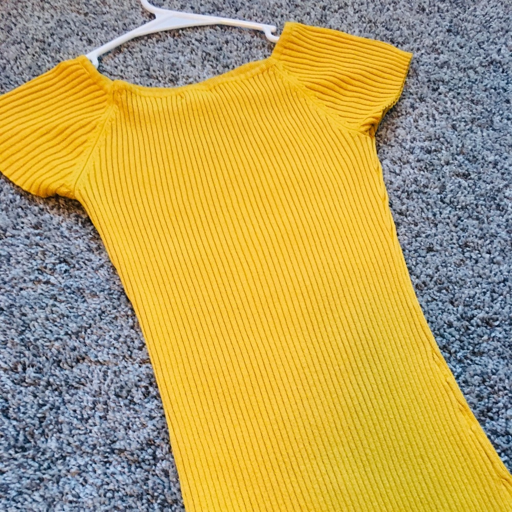 Yellow Sweater Top
